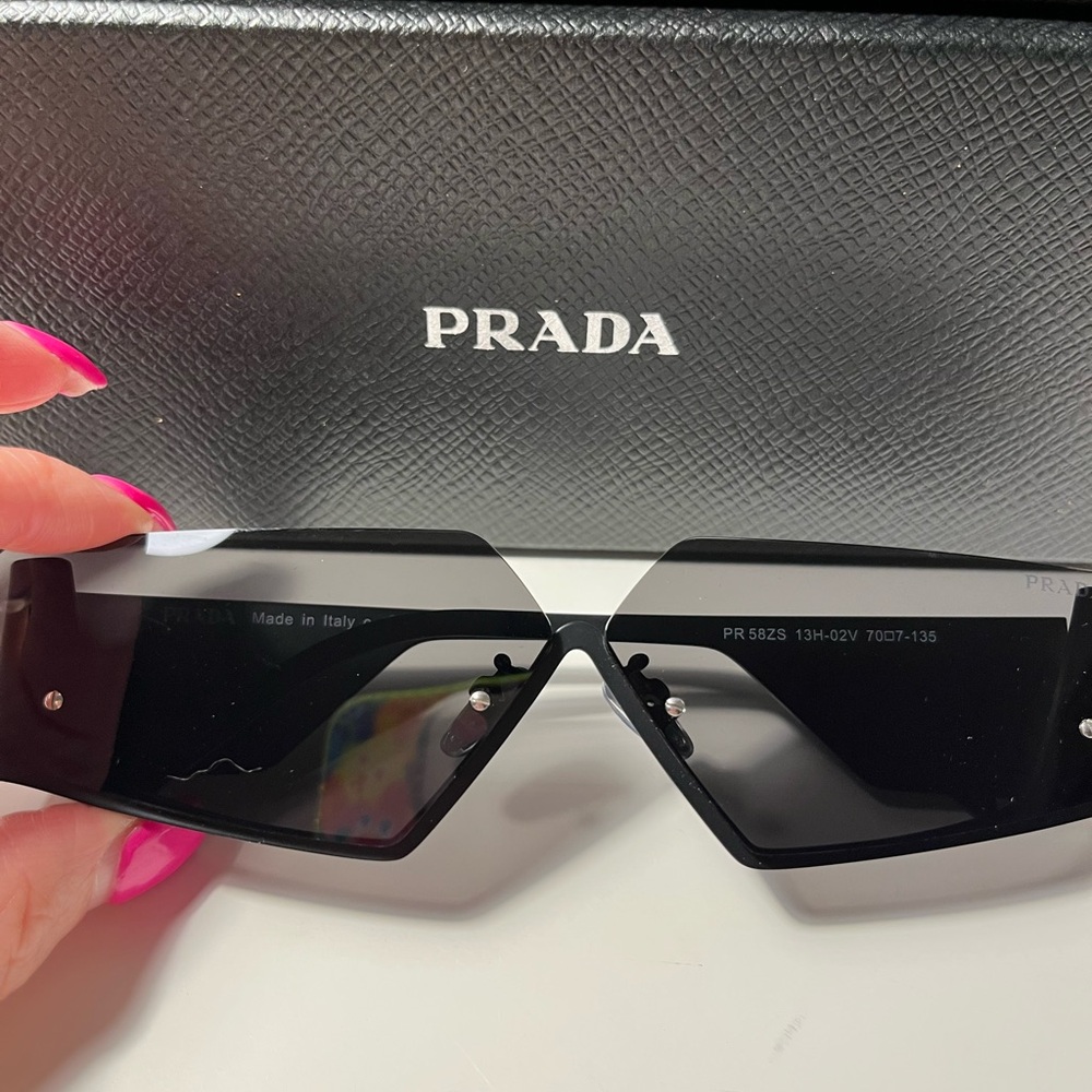 Prada Black Shield Sunglasses - Picture 2 of 9